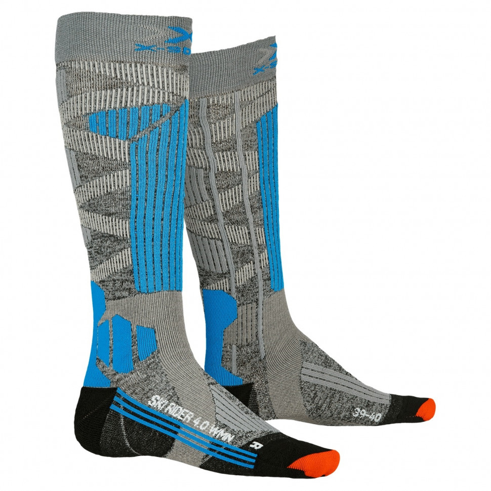 X-Socks Light 4.0, Calze Invernali da Sci Unisex – Adulto, Anthracite Stone Grey Melange, M