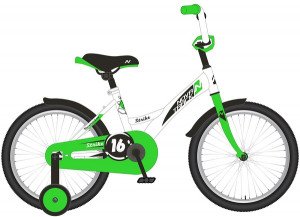 Велосипед Novatrack Strike 12&quot; белый-зеленый (2020) 