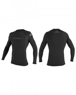 Гидромайка мужская длинный рукав O&#039;Neill Basic Skins L/S Rash Guard black S20 (3342 002) 