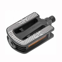 Педали FEIMIN FP-630, ось 1/2" со светоотражателями, пластиковые чёрно-серые