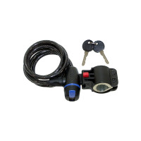 Замок M-Wave 5-233840 с ключом, с защитным колпачком, черный