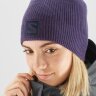 Шапка Salomon Logo Beanie Grape/Night Sky, OSFA - Шапка Salomon Logo Beanie Grape/Night Sky, OSFA