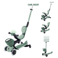 Трехколесный самокат-трансформер Globber Go Up Baby Lights 360 шалфейный