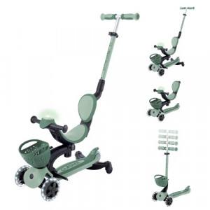 Трехколесный самокат-трансформер Globber Go Up Baby Lights 360 шалфейный 