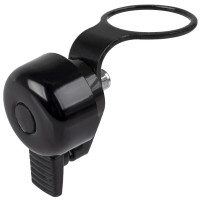 Звонок M-Wave Bell Headset 5-420175, D=32 мм, крепление под крышку рулевой трубы 1 1/8", алюминий/пластик, черный