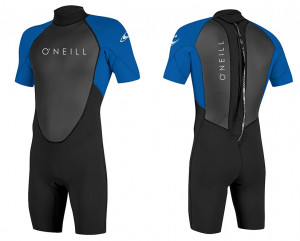 Гидрокостюм мужской короткий O&#039;Neill Reactor-2 2mm Back Zip S/S Spring Black/Ocean S21 (5041 EJ7) 