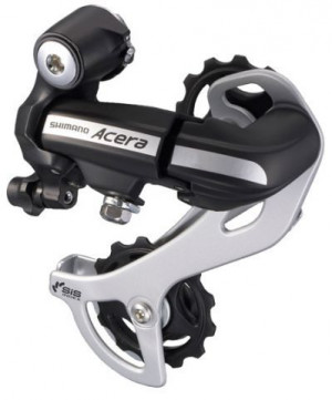 Переключатель задний SHIMANO RD-M360-SGS ACERA, 7/8 скоростей, ёмкость 43 зуба, черный 