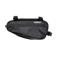 Подсумок HORST 00-555009 подрамный, средний "M" треугольный 30х14х5см, 3 липучки, водоотталк., молния влагозащит, с сетчатым внеш. карманом, черный