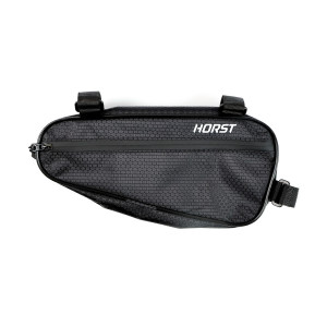 Подсумок HORST 00-555009 подрамный, средний &quot;M&quot; треугольный 30х14х5см, 3 липучки, водоотталк., молния влагозащит, с сетчатым внеш. карманом, черный 