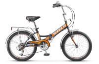 Велосипед Stels Pilot-350 20" Z011 черный/оранжевый