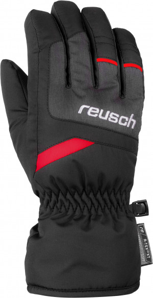 Перчатки горнолыжные Reusch Bennet R-Tex Xt Junior Black/Black Melange/Fire Red 