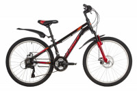 Велосипед Foxx Atlantic D 24" черный, рама 12" (2022)
