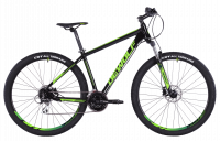 Велосипед Dewolf GROW 20 29" черный/черный/кислотно-зеленый Рама 18" (2021)