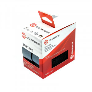 Лента на руль Clarks CHBT-0109 3-268 EVA bartape+крепеж+заглушки, 3 мм, гладкая с перфорацией, черный 
