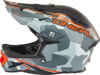 Шлем O-Neal Warp Fidlock Edgy Camo / Grey S (55-56см), серый, 0615C-202