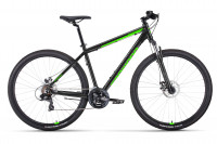 Велосипед Forward Apache 29 2.0 D Classic черный/ярко-зеленый рама 17" (2022)