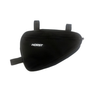 Подсумок HORST 00-555012 подрамный, большой &quot;L&quot; треугольный 31х20х5см, 3 липучки, водоотталк., молния влагозащит, с сетчатым внеш. карманом, черный 