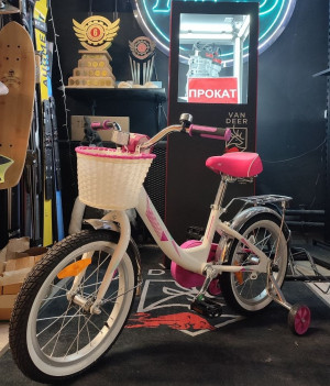 Велосипед Novatrack Ancona 16" белый (новый, 1 ск, корзинка) 