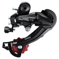 Переключатель задний Shimano Tourney TZ500 GS 6 ск., крепление на петух, черный