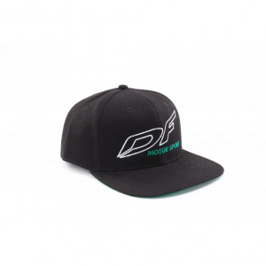 Бейсболка Dragonfly Modern DF Black-Green. Motor Sport (Прямой козырек) 