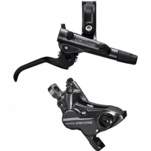 Тормоз дисковый SHIMANO DEORE, j-kit, BL(левый M6100)/BR(передний M6120, 4 поршня), полимерная колодка, 1000мм 