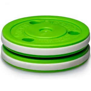 Шайба для стрит-хоккея Bluesports Green Biscuit Pro зеленая 
