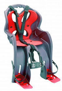 Кресло детское Stels LUIGINO (крепл. на раму спереди), серо-красное (Италия) LU091008