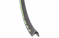 Обод Stels 26"x1.5" HLQC-GA15B 14Gx32Н алюминиевый чёрный с зелено-синей наклейкой