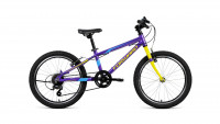 Велосипед Forward Rise 20 2.0 фиолетовый/желтый (2020)