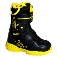 Ботинки для сноуборда Luckyboo Play Velcro черные/желтые (2023)