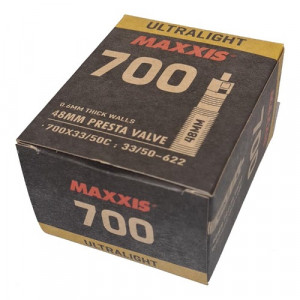 Велокамера Maxxis Ultralight 700x33/50 33/50-622 0.6 мм велониппель 48 мм 