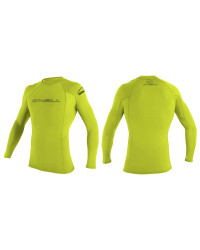 Гидромайка мужская длинный рукав O'Neill BASIC SKINS L/S RASH GUARD lime S20 (3342 187)