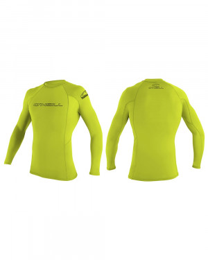 Гидромайка мужская длинный рукав O&#039;Neill BASIC SKINS L/S RASH GUARD lime S20 (3342 187) 