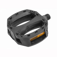 Педали FEIMIN FP-650, ось 9/16" со светоотражателями, пластиковые чёрные