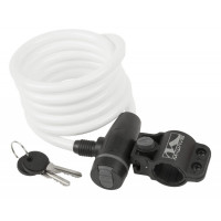 Замок M-Wave 5-233862 с ключом, с крепежом, белый