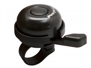 Звонок CD-603 на руль D:22,2мм, алюминиевый купол, пластиковая база, чёрный 