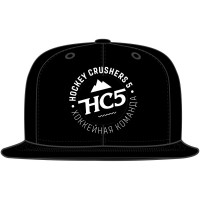Бейсболка HC5 Хоккейная Команда Hockey Crushers 5 черная с плоским козырьком