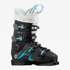 Горнолыжные ботинки Salomon S/PRO 80 W Jet black/scuba blue/white (2021) 