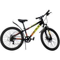 Велосипед Stels Navigator-400 MD 24" Z010 (м) черный/желтый рама: 12" (2025)