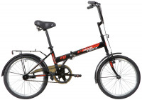 Велосипед NOVATRACK TG30, складной, 20" черный V-brake (2020)