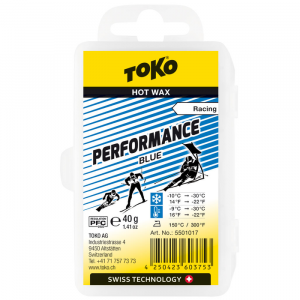 Парафин низкофтористый TOKO Performance blue (-10°С -30°С) 40 г. 