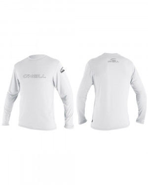 Гидромайка мужская длинный рукав O&#039;Neill BASIC SKINS L/S SUN SHIRT white S20 (4339 025) 