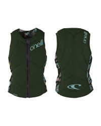 Спасательный жилет неопрен женский O'Neill WMS SLASHER COMP VEST darkgreen (2020)