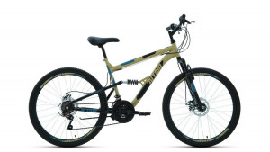 Велосипед Altair MTB FS 26 2.0 disc бежевый/черный рама: 16&quot; (2022) 