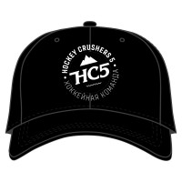 Бейсболка HC5 Хоккейная Команда Hockey Crushers 5 черная с изогнутым козырьком