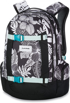 Сноуборд рюкзак Dakine Women&#039;s Mission 25L Hibiscus Palm (черно-белый с цветочным принтом) 