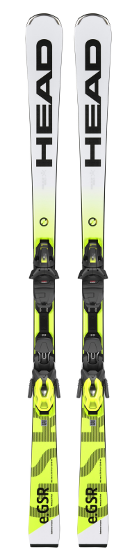 Горные лыжи Head WC Rebels e.GSR LYT-PR white - neon yellow + крепление PR 11 GW BRAKE 78 [G] (2023)