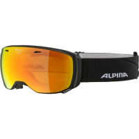 Очки горнолыжные Alpina Estetica Q-Lite Black Matt/Q-Lite Red Sph. S2 (2024)