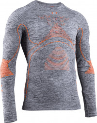 Термофутболка X-Bionic Energy Accumulator 4.0 Shirt Round Neck LG Grey Melange/Orange Men