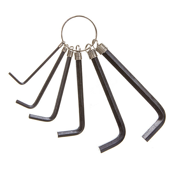 Ключи шестигранные YC-268L-1, набор на связке 2/3/4/5/6/7 (6 частей ...